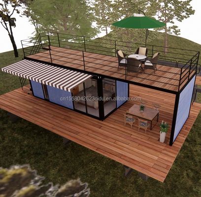 Winkel Moderne en makkelijk te monteren prefab modulair huis met 50/75/100 mm wave sandwich paneel muren