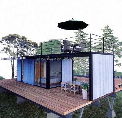 Winkel Moderne en makkelijk te monteren prefab modulair huis met 50/75/100 mm wave sandwich paneel muren