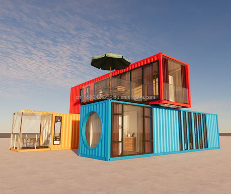 20ft 40ft staal frame gegalvaniseerd stalen buiging 180g modulair modern huis luxe container prefab huis voor hotel