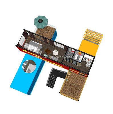 20ft 40ft staal frame gegalvaniseerd stalen buiging 180g modulair modern huis luxe container prefab huis voor hotel