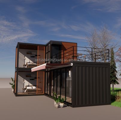 Design Staalstructuur Modulaire villa Gemakkelijk te monteren Moderne woning Luxecontainer Prefabricated Houses Flat Pack Container