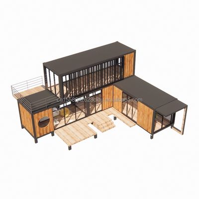 Verplaatsbaar gegalvaniseerd staalcontainerhuis voor villa kantoor en openbaar toilet prefab villa