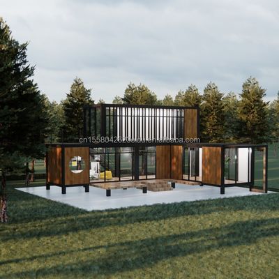 Verplaatsbaar gegalvaniseerd staalcontainerhuis voor villa kantoor en openbaar toilet prefab villa