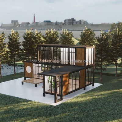 Verplaatsbaar gegalvaniseerd staalcontainerhuis voor villa kantoor en openbaar toilet prefab villa