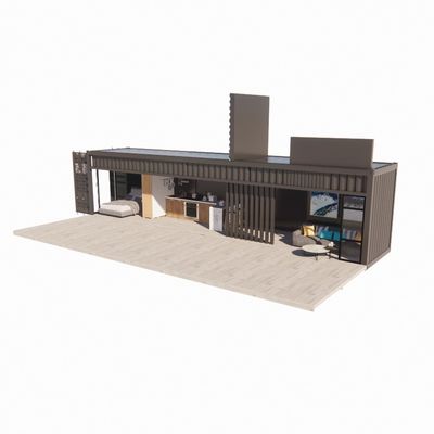 Muur 50/75/100mm Wave Sandwich Panel Draagbaar Huis Mobiele Huizen Geprefabriceerde Verschep Container Bar Aluminiumlegering Vensters