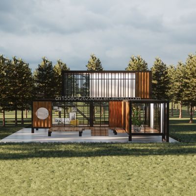 Verplaatsbaar gegalvaniseerd staalcontainerhuis voor villa kantoor en openbaar toilet prefab villa