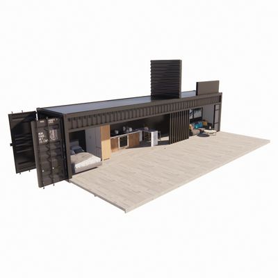 Muur 50/75/100mm Wave Sandwich Panel Draagbaar Huis Mobiele Huizen Geprefabriceerde Verschep Container Bar Aluminiumlegering Vensters