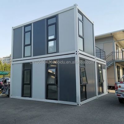 Afneembare uitbreidbare 20ft tuin hotel mobiele huis houten studio platte container voor hotel staal structuur frame gelast