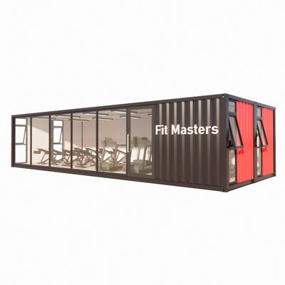 40ft Prefab Shipping Container Bar met 50/75/100mm Wave Sandwich Panel Wanden