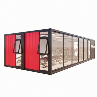 40ft Prefab Shipping Container Bar met 50/75/100mm Wave Sandwich Panel Wanden