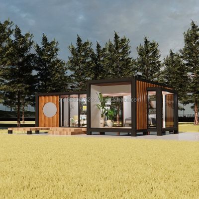 Modern design Luxe Glaswand Prefab Container Huis StrayBirds Prefab Modulair Huis Hotel voor Resort Villa
