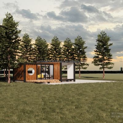 Modern design Luxe Glaswand Prefab Container Huis StrayBirds Prefab Modulair Huis Hotel voor Resort Villa