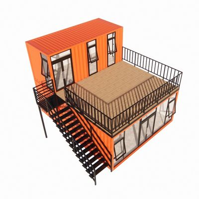Prefab scheepvaartcontainer Pop-up koffiewinkel restaurant Muuropties van 50/75/100mm Wave Sandwich Panel