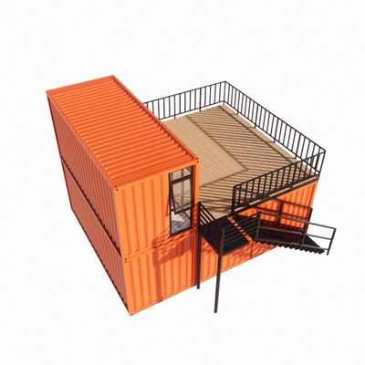 Prefab scheepvaartcontainer Pop-up koffiewinkel restaurant Muuropties van 50/75/100mm Wave Sandwich Panel