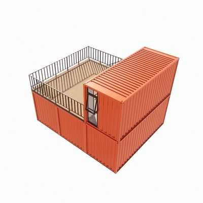 Prefab scheepvaartcontainer Pop-up koffiewinkel restaurant Muuropties van 50/75/100mm Wave Sandwich Panel