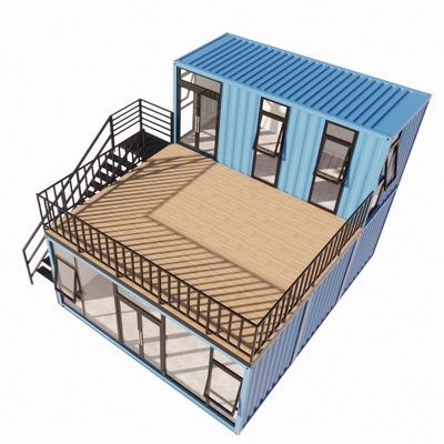 Prefab Shipping Container Bar Pop Up Coffee Shop Restaurant Mobiele container bar met gegalvaniseerd stalen buigbaar staal frame 180g