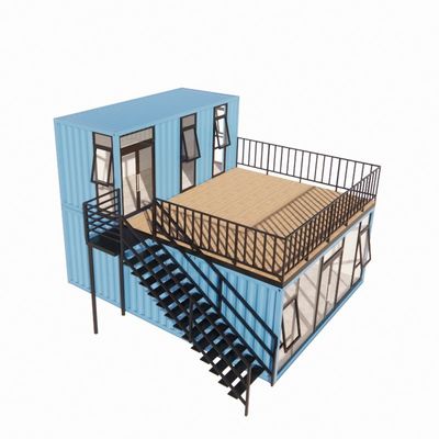 Prefab Shipping Container Bar Pop Up Coffee Shop Restaurant Mobiele container bar met gegalvaniseerd stalen buigbaar staal frame 180g
