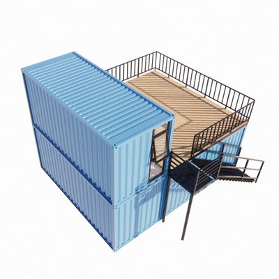 Prefab Shipping Container Bar Pop Up Coffee Shop Restaurant Mobiele container bar met gegalvaniseerd stalen buigbaar staal frame 180g