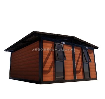 Afneembare sandwichpanelen Flat Pack Prefab Garden House voor gemakkelijke montage en transport in 20ft of 40ft container