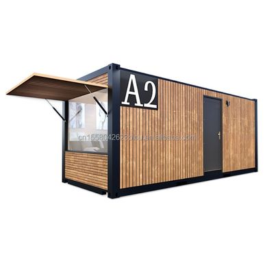 20ft Custom Flat Packaging Houten Container Prefab Huis voor Tuin Office Hotel Container Huizen