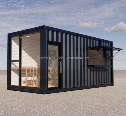 20ft Prefab Shipping Container Pop Up Coffee Shop Restaurant Mobile Container Bar met modern badkamer ontwerp en stijl