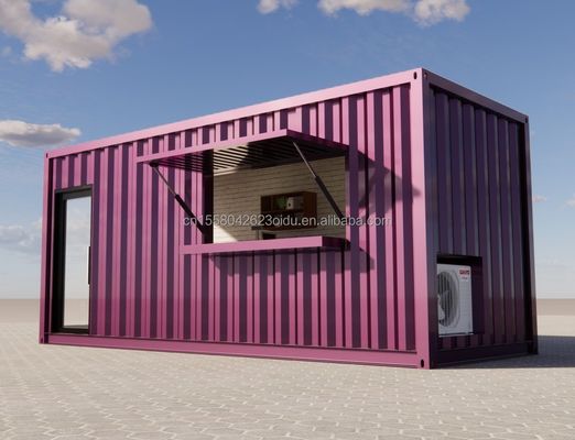 20ft Prefab Shipping Container Pop Up Coffee Shop Restaurant Mobile Container Bar met modern badkamer ontwerp en stijl