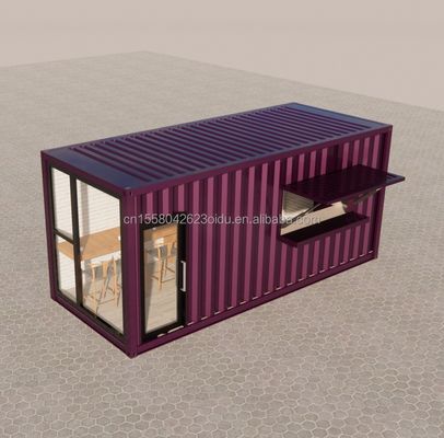 20ft Prefab Shipping Container Pop Up Coffee Shop Restaurant Mobile Container Bar met modern badkamer ontwerp en stijl