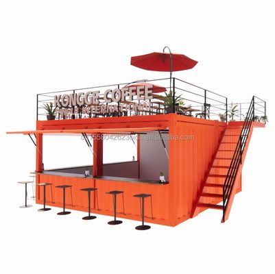 Winkel Mini 20ft Pop-up Store Container Bar Stand met stevig modulair ontwerp en muur 50/75/100mm Wave Sandwich Panel