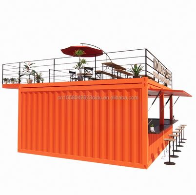Winkel Mini 20ft Pop-up Store Container Bar Stand met stevig modulair ontwerp en muur 50/75/100mm Wave Sandwich Panel