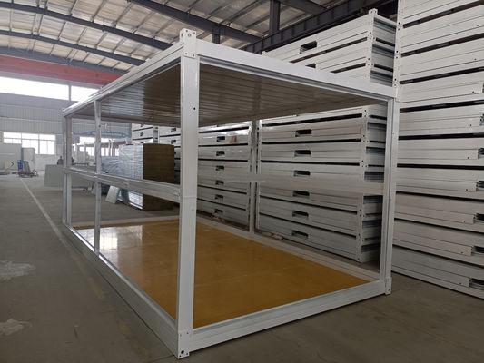 50/75/100mm Wave Sandwich Panel 20ft Flat Packaging Quick Folder Container Trailer voor uw B2B-behoeften