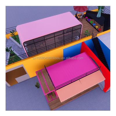 20ft Flat Mobile Container Winkel Winkel Koffiewinkel Retail Stand met 50mm Wave Sandwich Panel Muur voor in Hotel