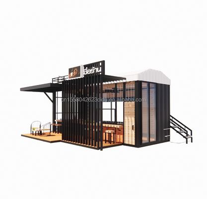 Aluminiumlegeringsvensters geprefabriceerde scheepvaart mobiele koffiewinkel container bar winkels voor aanpasbare lay-out
