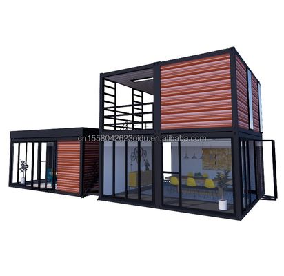 Gegalvaniseerde stalen vierkantbuizen 40ft 20ft luxe slaapkamer grote glazen studio roerende huis voor wonen in aangepast ontwerp