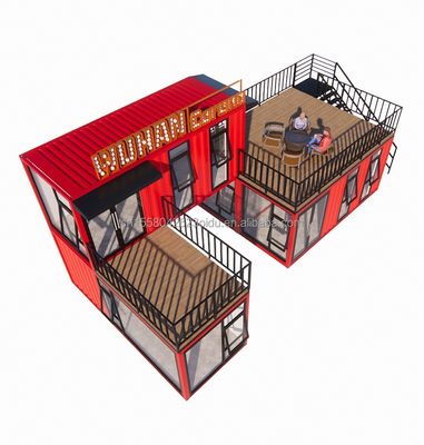 50/75/100mm Wave Sandwich Panel Container voor Custom Hotel Made Bar Cafe Restaurant Store Shipping Container Coffee Shop