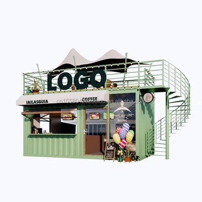 Gegalvaniseerde stalen buiging 20ft Prefab Container voor aangepaste kleur Restaurant Cafe Coffee Shop Bar