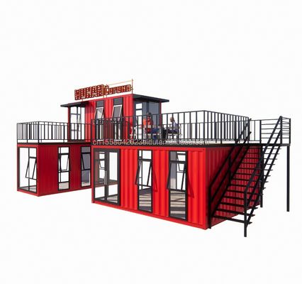 50/75/100mm Wave Sandwich Panel Container voor Custom Hotel Made Bar Cafe Restaurant Store Shipping Container Coffee Shop