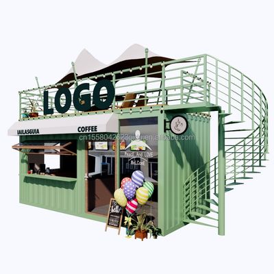 Gegalvaniseerde stalen buiging 20ft Prefab Container voor aangepaste kleur Restaurant Cafe Coffee Shop Bar