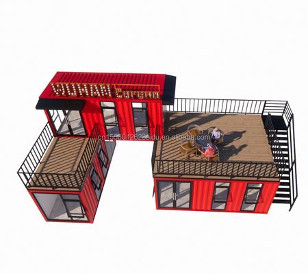 50/75/100mm Wave Sandwich Panel Container voor Custom Hotel Made Bar Cafe Restaurant Store Shipping Container Coffee Shop