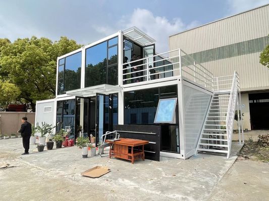Moderne design Luxe Prefab Flat Pack Container Hotelkeukens met 50/75/100mm Wave Sandwich Panel Wanden