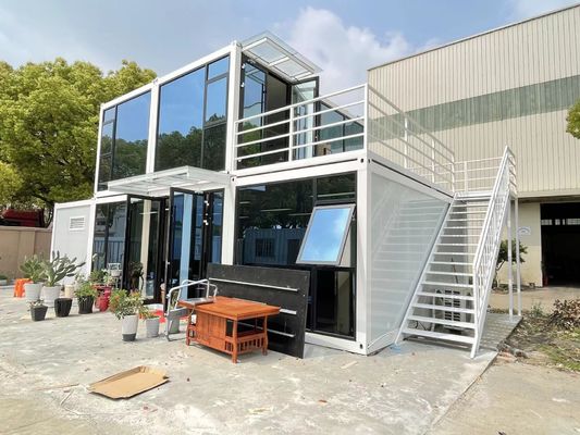 Moderne design Luxe Prefab Flat Pack Container Hotelkeukens met 50/75/100mm Wave Sandwich Panel Wanden