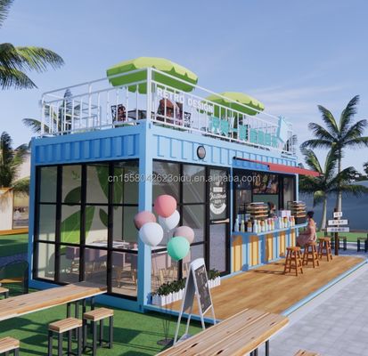Hotel Modern Design 20ft of 40ft Prefab Container Koffiewinkel en Bar voor Hotel