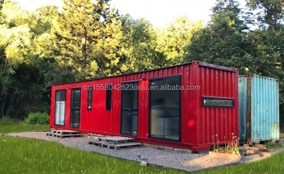 40ft 20ft Modern Luxury Garden Hotel Mobile Klein Huis met snelle installatie en 50/75/100mm Wave Sandwich Panel Muur