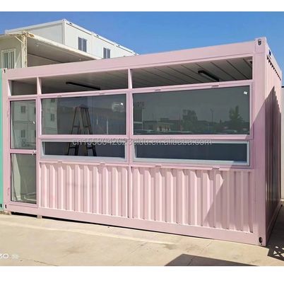 Convenience Store Kiosk Booth in Flat Pack Container voor Fast Food Restaurant en Coffee Shop Log Design