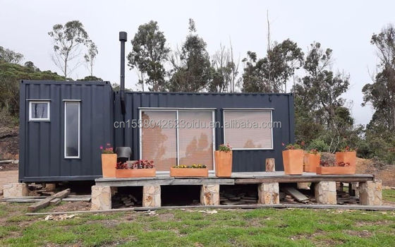 Aluminium alloy ramen en moderne design stijl binnen 20ft Luxe 2 slaapkamers Prefab Container Resort Hotel