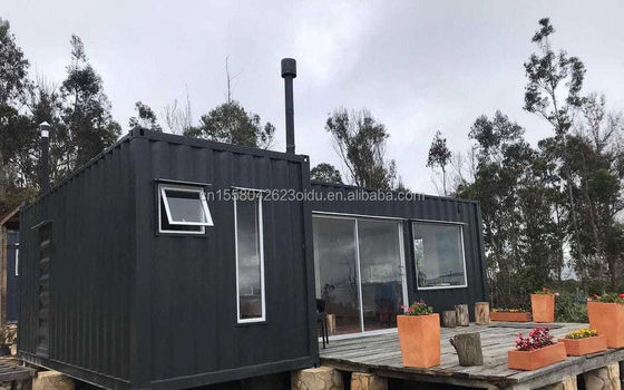 Aluminium alloy ramen en moderne design stijl binnen 20ft Luxe 2 slaapkamers Prefab Container Resort Hotel