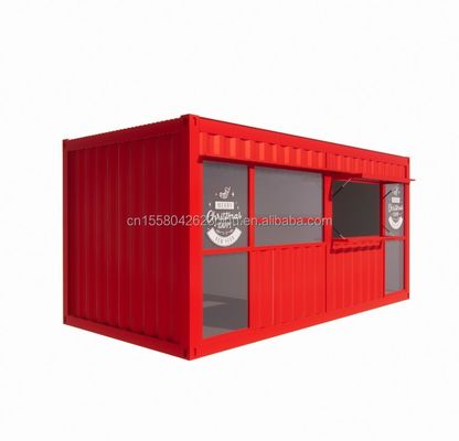 Convenience Store Kiosk Booth in Flat Pack Container voor Fast Food Restaurant en Coffee Shop Log Design
