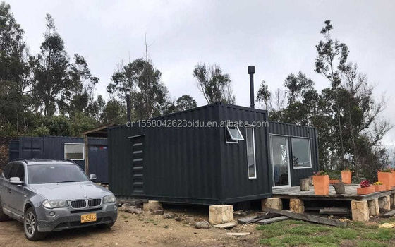 Aluminium alloy ramen en moderne design stijl binnen 20ft Luxe 2 slaapkamers Prefab Container Resort Hotel