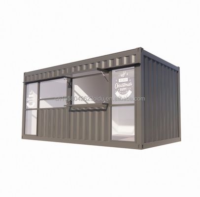 Convenience Store Kiosk Booth in Flat Pack Container voor Fast Food Restaurant en Coffee Shop Log Design