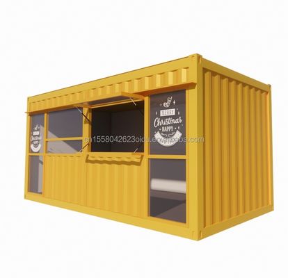 Convenience Store Kiosk Booth in Flat Pack Container voor Fast Food Restaurant en Coffee Shop Log Design