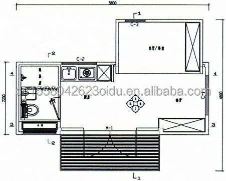 20ft Pop-up Container Room Flat Packaging voor snelle en probleemloze installatie in vrijstaand appartement